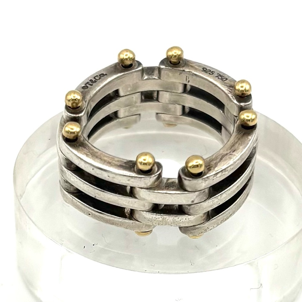 Tiffany & Co. Sterling/18K Gate Ring size 7